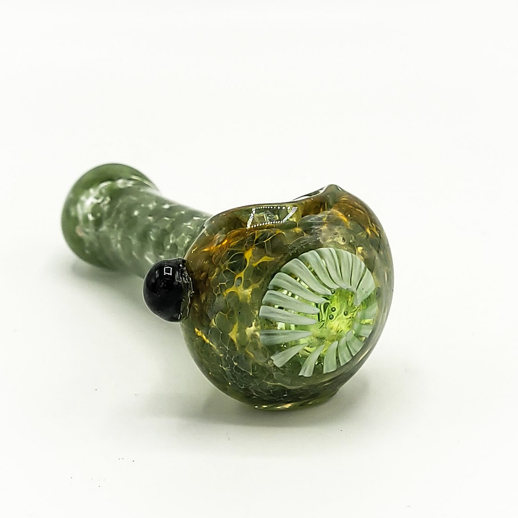 GREEN FLOWER SPOON HAND PIPE